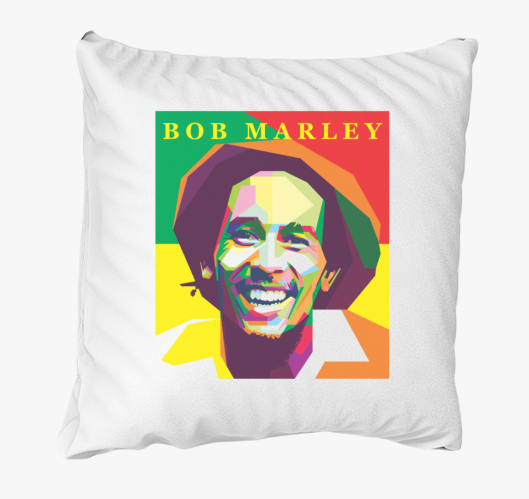 Bob Marley színes portré párna...
