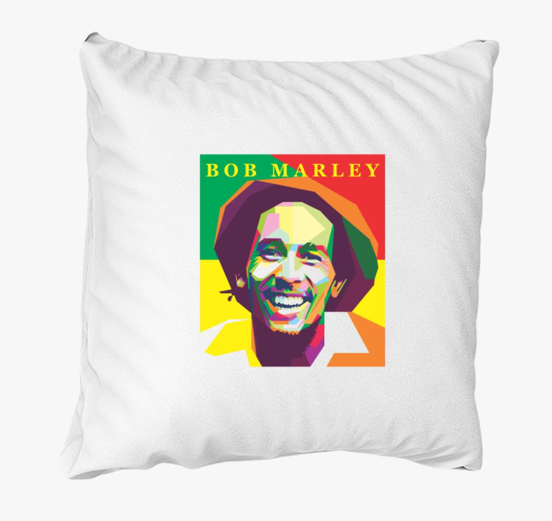 Bob Marley színes portré párna