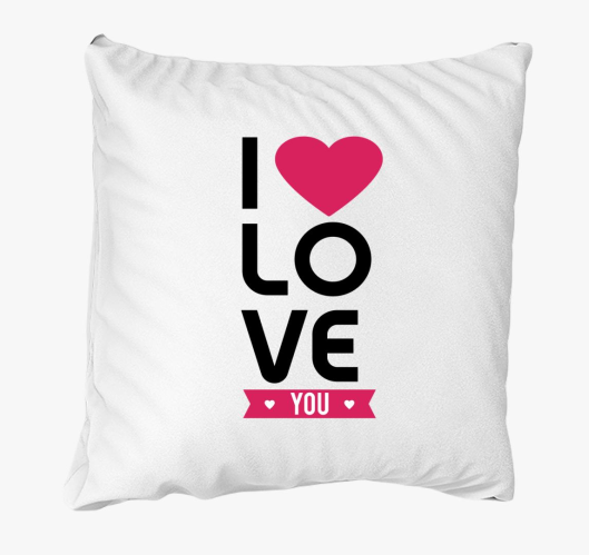 ILoveYou felirat párna