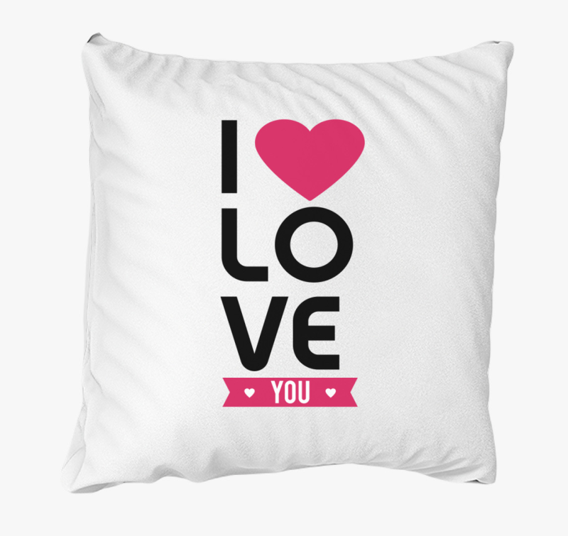 ILoveYou felirat párna