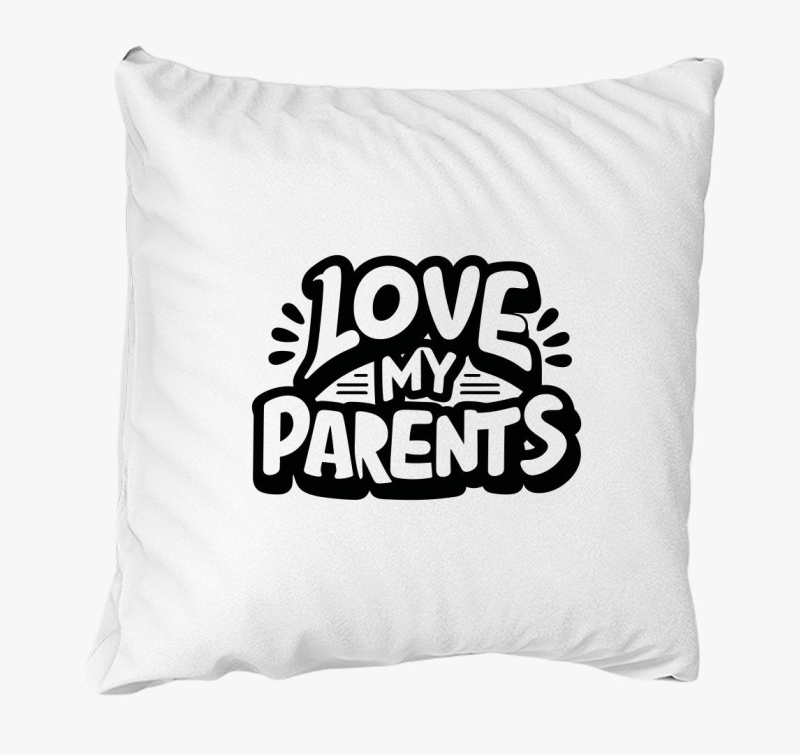Love my Parents fekete párna