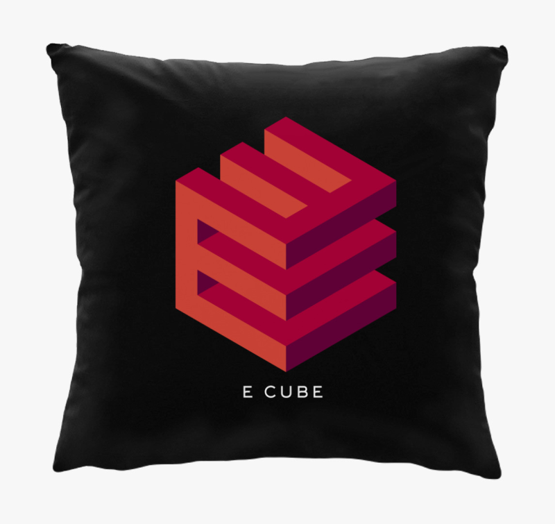 E cube kocka design párna