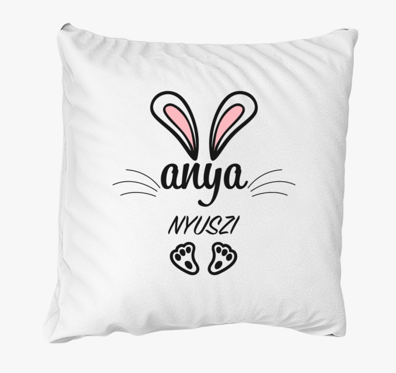 Nyuszicsalád anya nyuszi párna