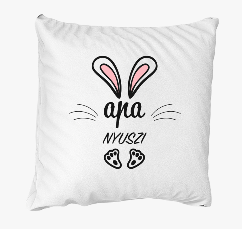 Nyuszicsalád apa nyuszi párna