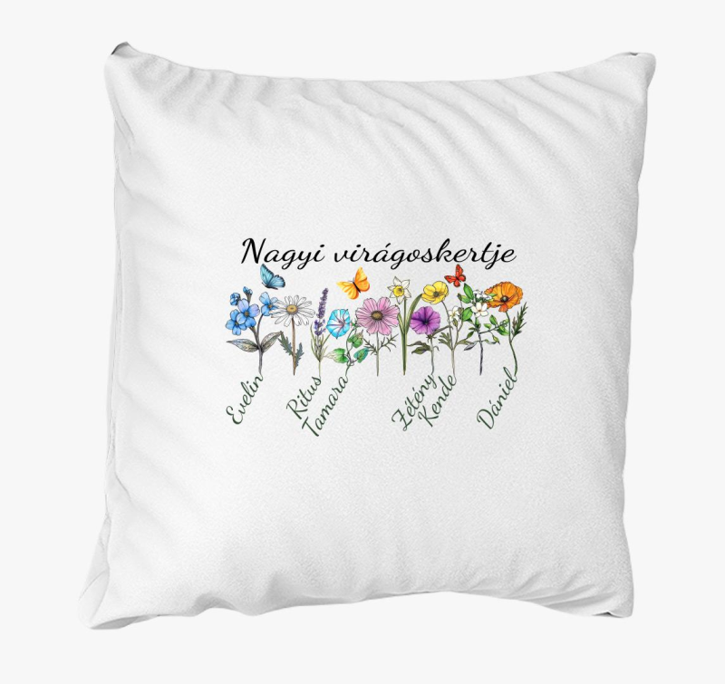 Nagyi virágoskertje párna