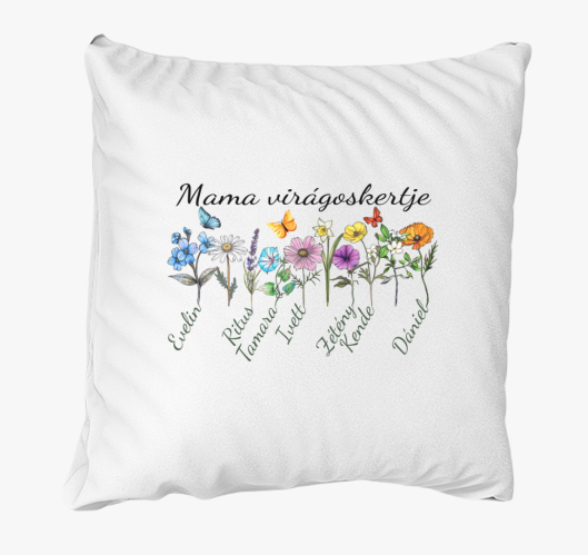 Mama virágoskertje párna
