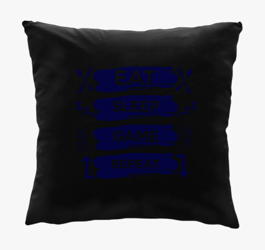 Eat sleep game repeat párna