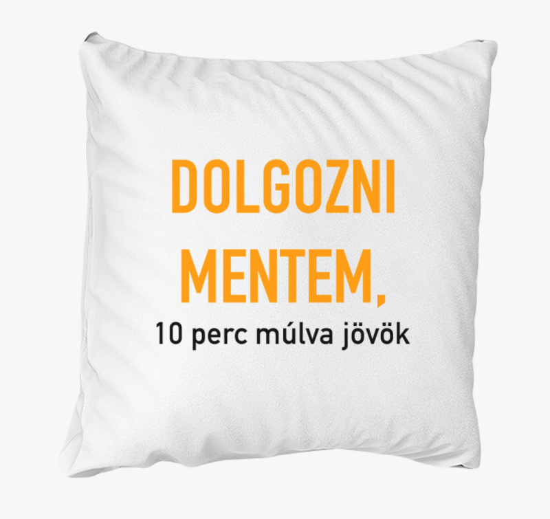 Dolgozni mentem, 10 perc múlva jövök párna