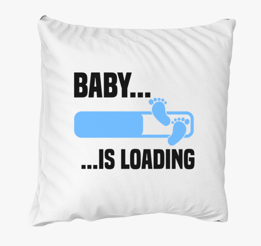 Baby is loading fiú párna