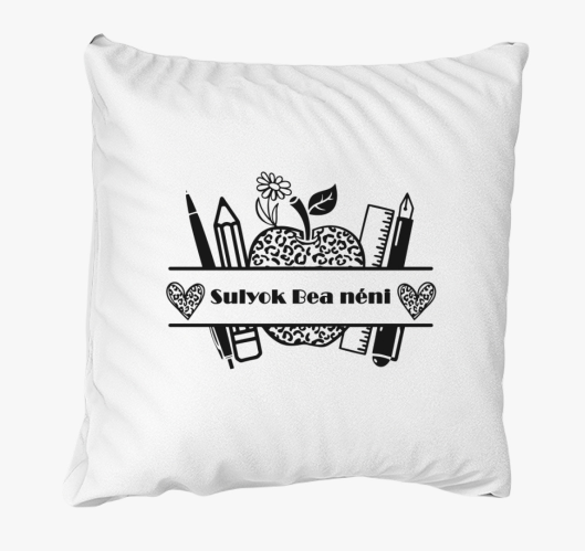 Tanáros egyedi név párna