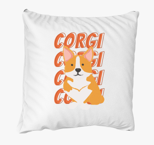 Corgi mintás párna