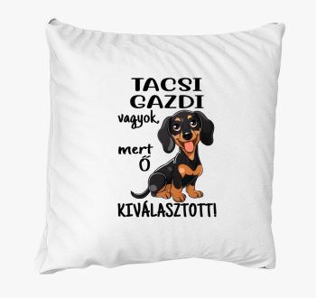 Tacsi gazdi vagyok mert kiválasztott fekete kutyus párna