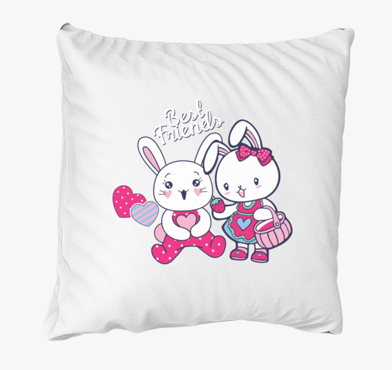 Legjobb barátok nyuszik párna