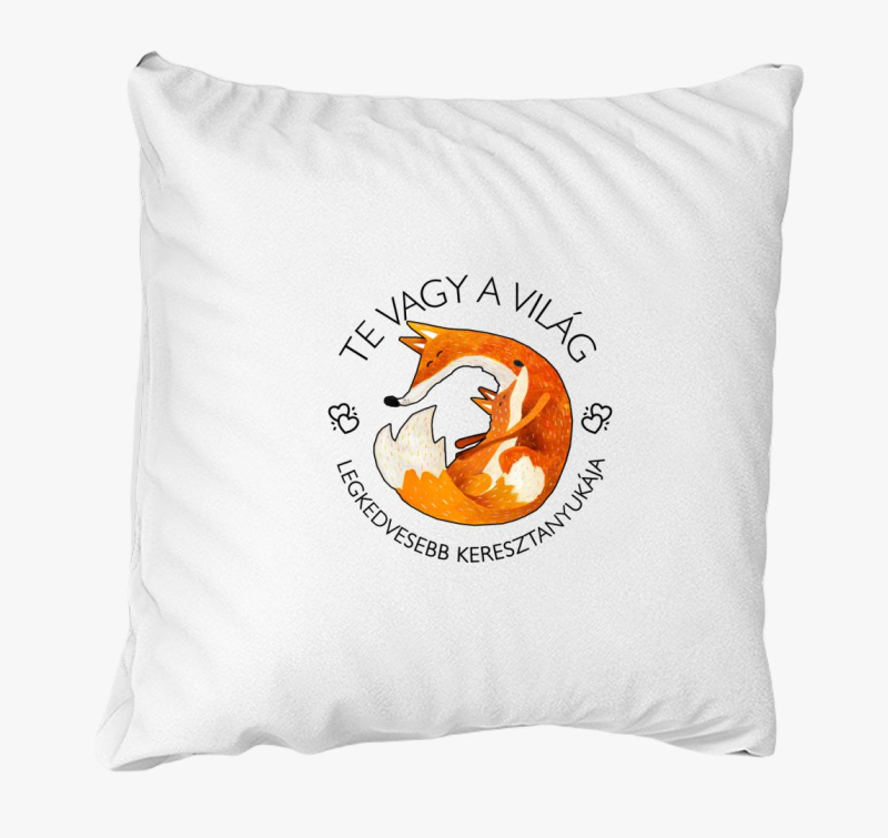 Legjobb keresztanya rókás párna