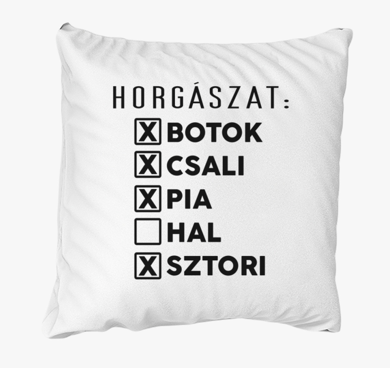 Horgász lista párna