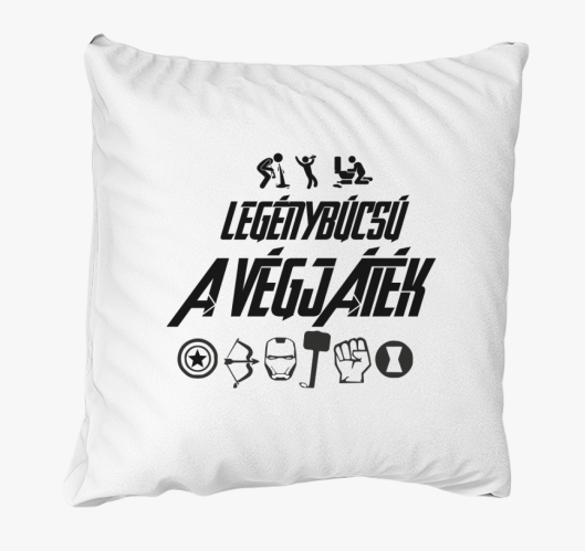 Legénybúcsú A Végjáték párna...