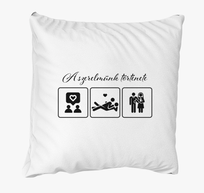 A szerelmünk története párna