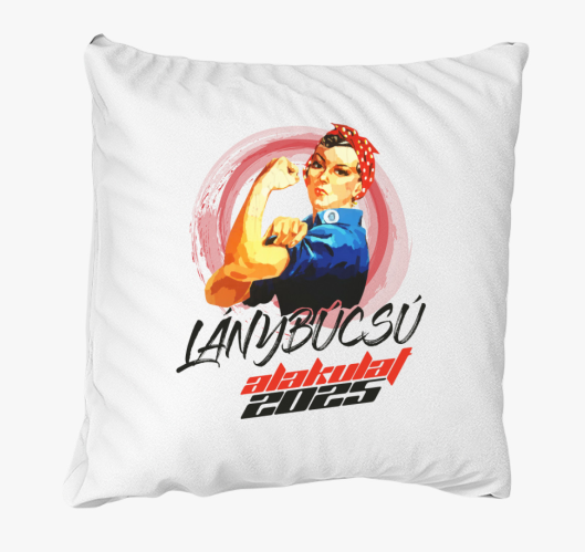 Lánybúcsú alakulat art párna...