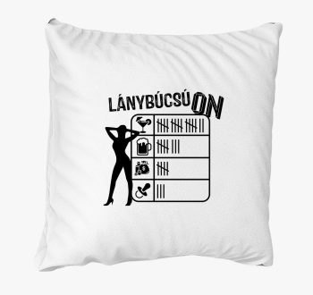 Lánybúcsú ON táblás párna