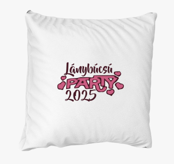 Lánybúcsú party szíves párna