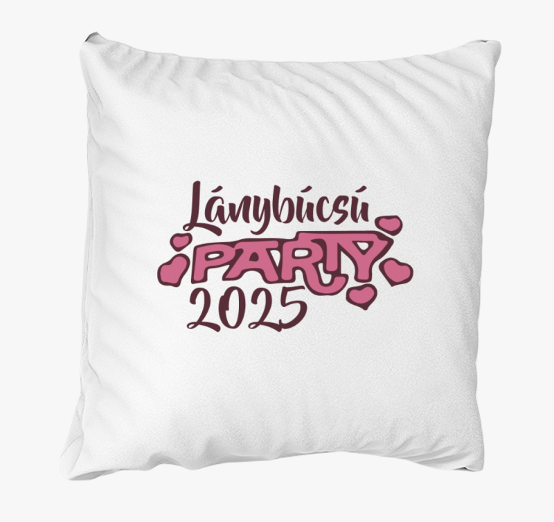Lánybúcsú party szíves párna