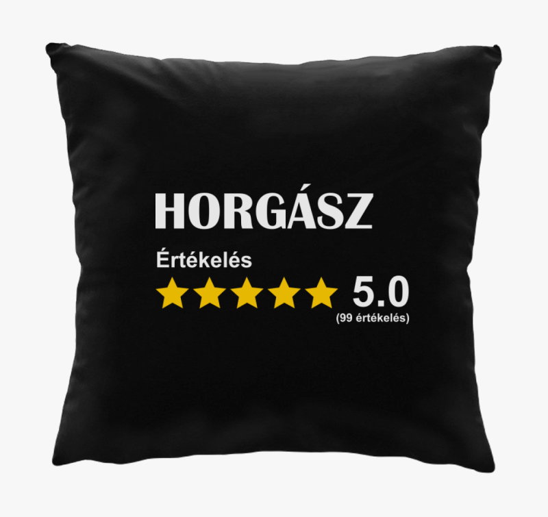 Horgász értékelős párna