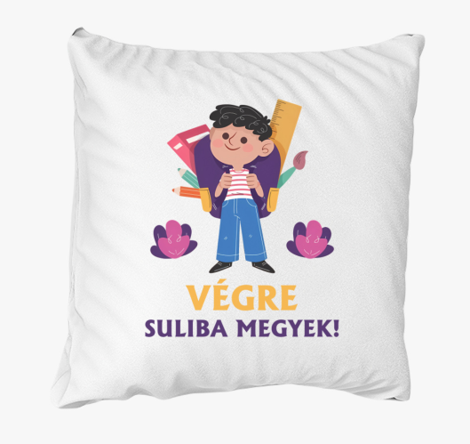 Végre suliba megyek párna
