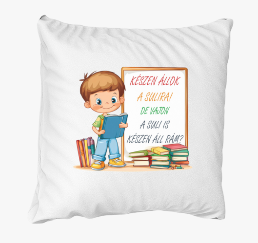 Készen állok a sulira párna