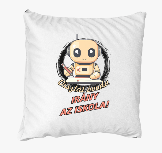 Irány az iskola párna