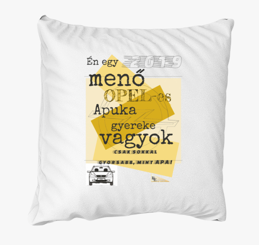 Opel-es apuka gyereke párna