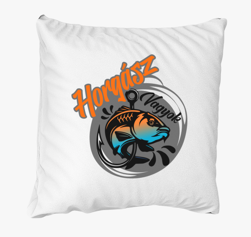 Horgász vagyok feliratos párna