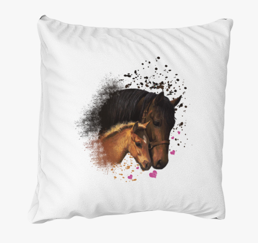 Kanca és csikója párna