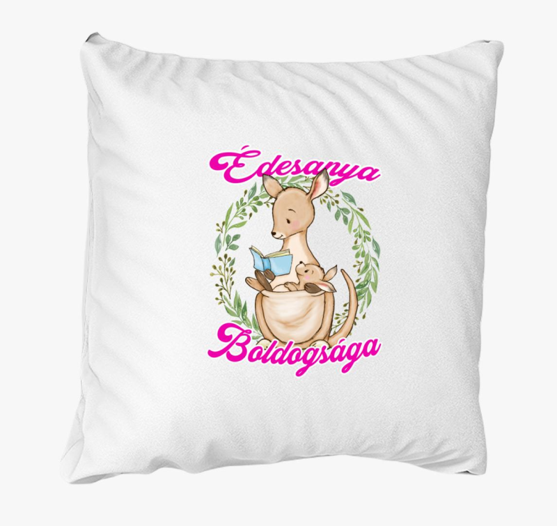 Édesanya boldogsága kenguru lányos párna