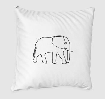 Elefánt egyvonalas rajz párna