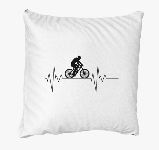 Biciklis szívhang párna