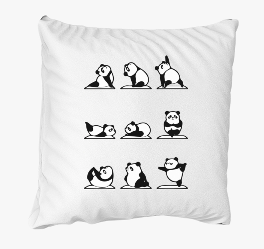 Jógázó panda párna