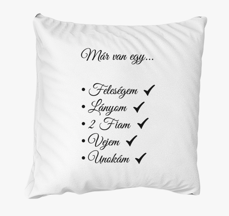 Családlista nagyapáknak párna