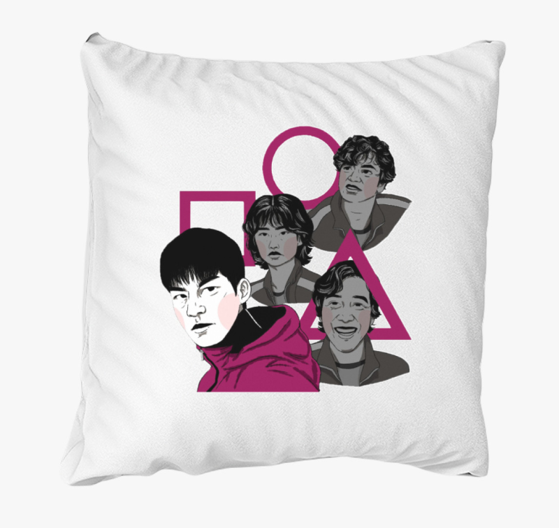 Squid Game karakterek párna