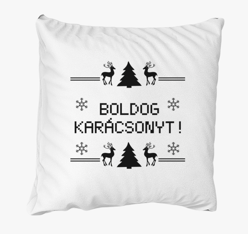 Boldog karácsonyt 8 bit-es párna