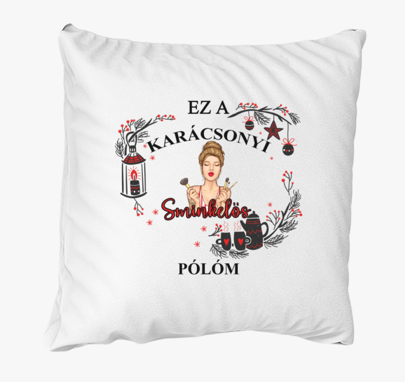 Ez a karácsonyi sminkelős párnam párna