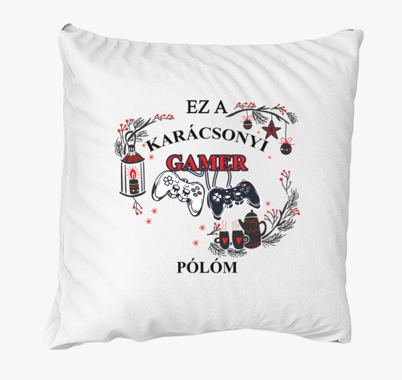 Ez a karácsonyi gamer párnam párna