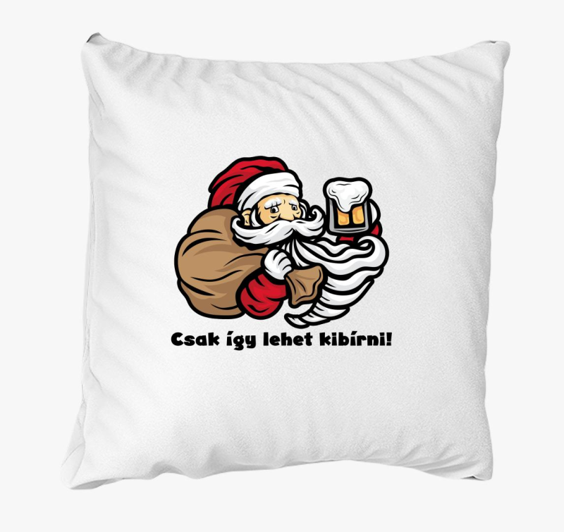 Csak így lehet kibírni mikulás sör párna