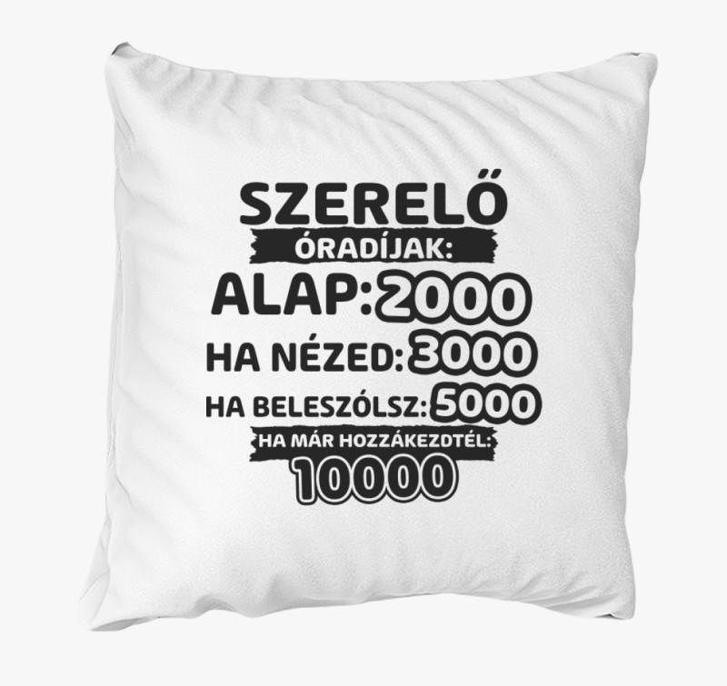 Szerelő óradíjak munka párna