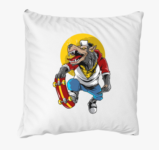 Gördeszkás farkasember párna...