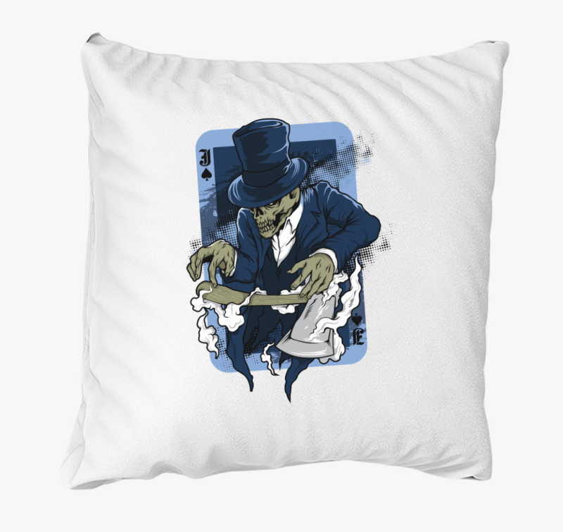 Csontvázas Póker lap párna