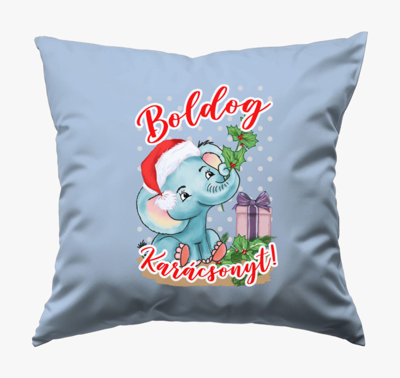 Boldog karácsonyt elefánt párna