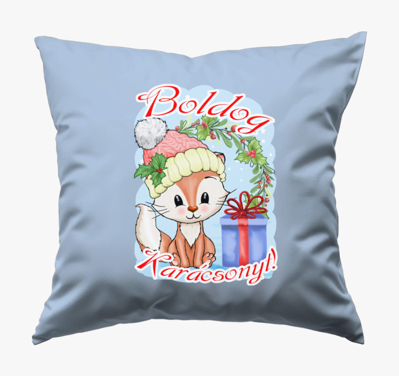 Boldog karácsonyt róka párna