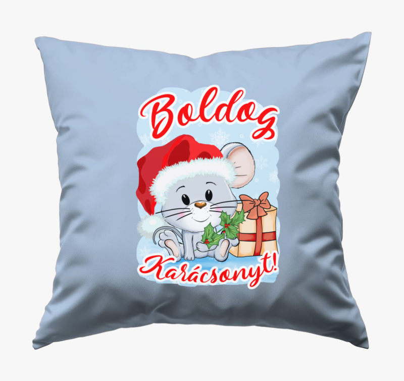 Boldog karácsonyt egérke párna