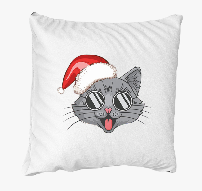 Boldog Macska karácsonyi párna