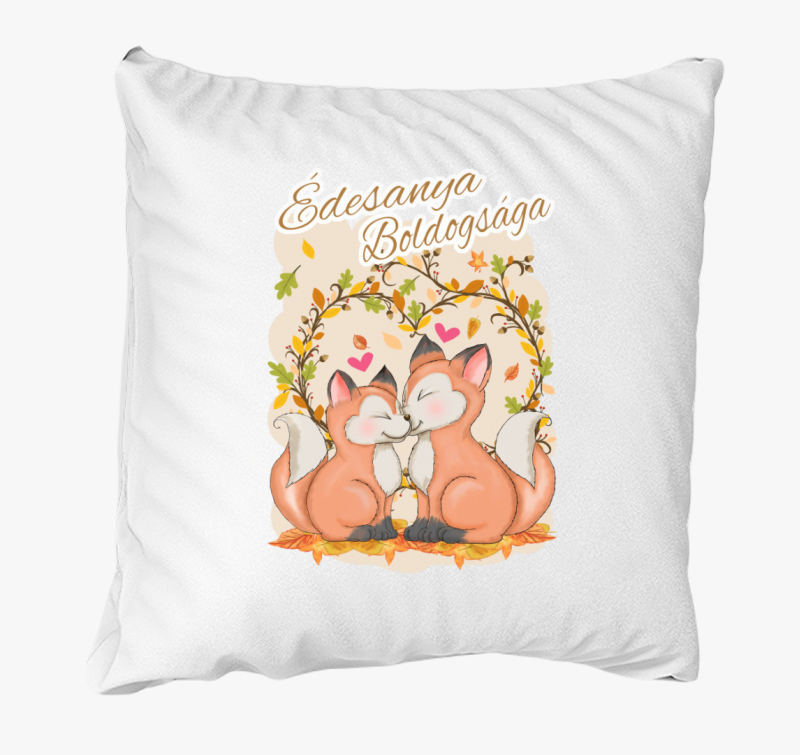 Édesanya boldogsága rókák ősszel gyerek párna